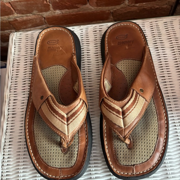 Dr. Scholl's Other - Dr. Scholl's Brown Tan Leather Sandals